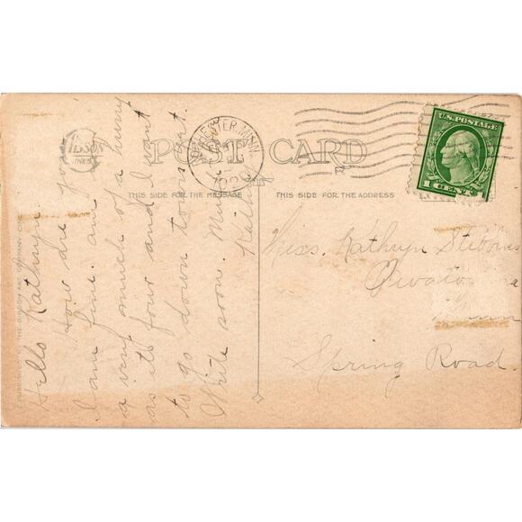 Valentines Day Postcard Antique Rose Sweet Violet Too Sweet As You Posted 1920 - Picture 2 of 2